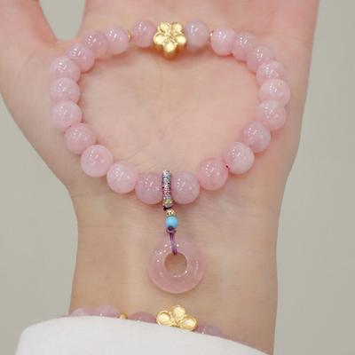 Natural Pink Crystal Bracelet Women'S Fashion Accessories Light Luxury Jewelry