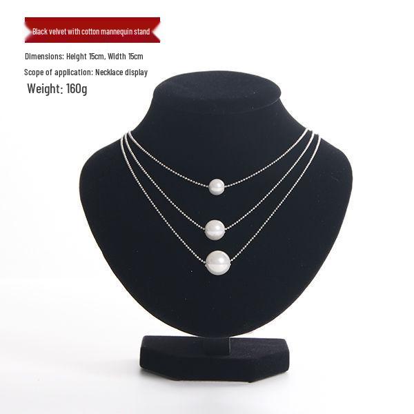 Velvet Jewelry Display Stand - Necklace Rack and Portrait Model