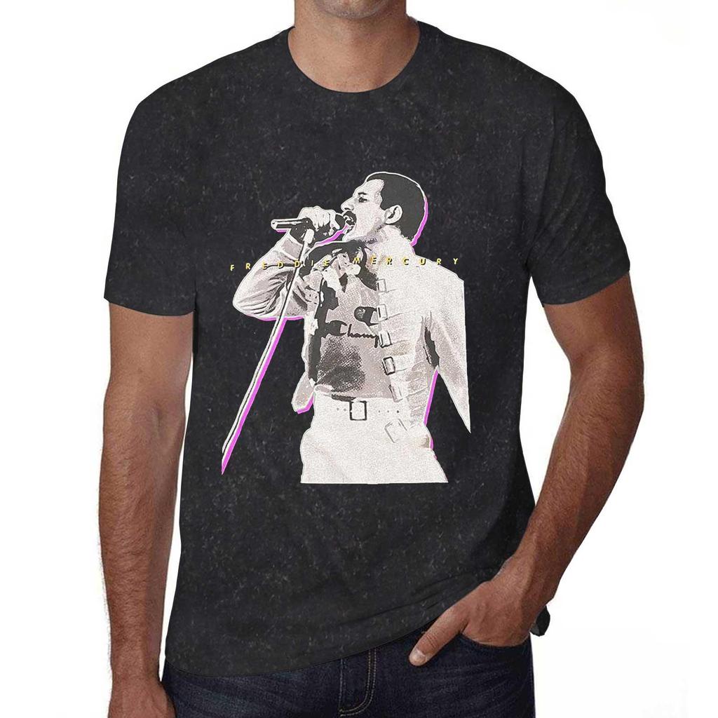 Freddie Mercury Unisex-Erwachsene Glow T-Shirt