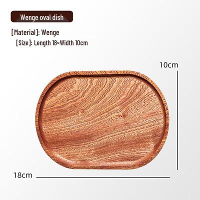 ZISIZ Black Sandalwood Oval Serving Plates (Set of 2)