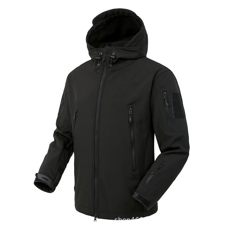 Warm Windbreaker Jacket - Available In Military Green, Black, and Khaki for Spring and Autumn Outdoor Wear.