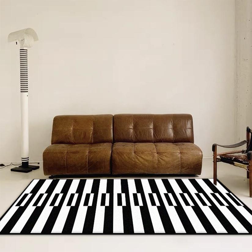 Nowoczesny Dywan w Paski Salon Prosty Styl Dom Sofa Dywany Wielkopowierzchniowe Sypialnia Salon Miękka Mata Podłogowa Przyłóżkowy Antypoślizgowy Pluszowy Dywan