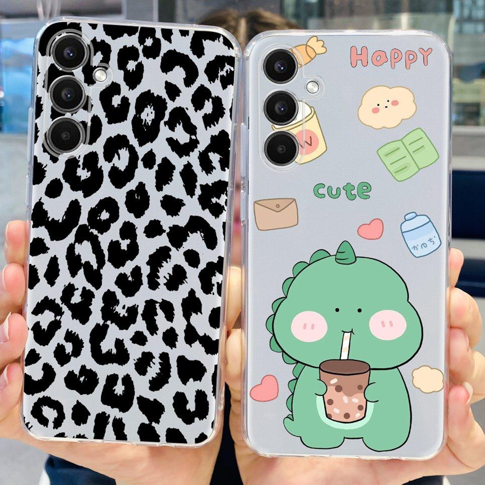 Silicone Case For Samsung Galaxy M34 5G Cases Fashion Cartoon Pattern Phone Cover For Samsung M34 5G SM-M316B Soft Transparent