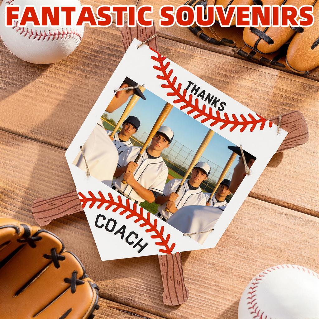 4 Stück Danke Coach Baseball Fotorahmen Baseball Trainer Geschenke Holz Hängend Baseball Thema Foto Rahmen Für Saisonende Co