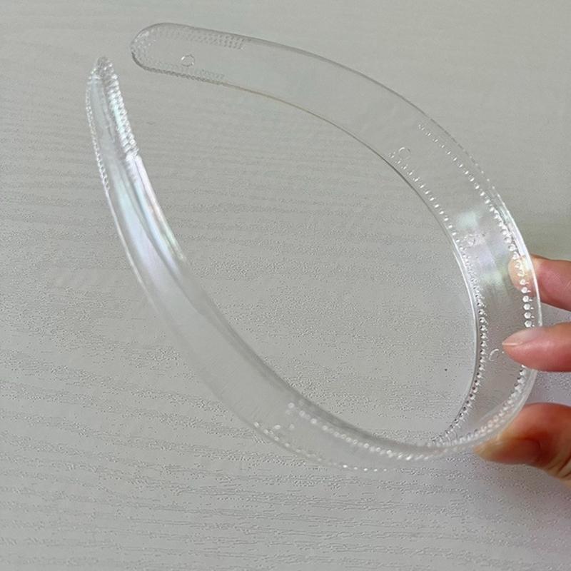 Plain Headbands Toothed Hair Hoop Headbands Clear Plastic Hair Hoop 8mm/12mm/20mm/25mm Plain Headbands Toothed Comb