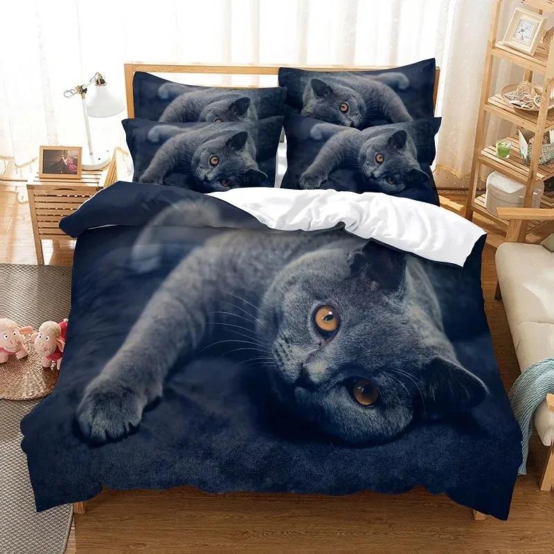 

Black Cat Duvets Covers Cotton Duvet Cover Bed 150 Bedding 160X200 Set Couple Bed Quilt Comforter Sets 220X240 Double King Size 70x133cm