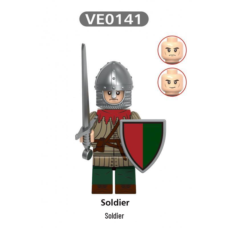 V1006 Warrior Series: Soldier, Militia, Archer, Crossbowman Building Blocks Figures