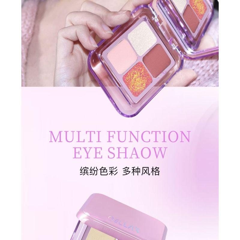 GELLA'S - 4 Colors Chameleon Eyeshadow Palette - Cool Smokey Purple