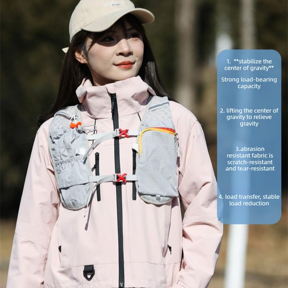 Waterproof Nylon Hydration Backpack Lightweight Multi-functional Large Capacity Bag for Running and Cycling