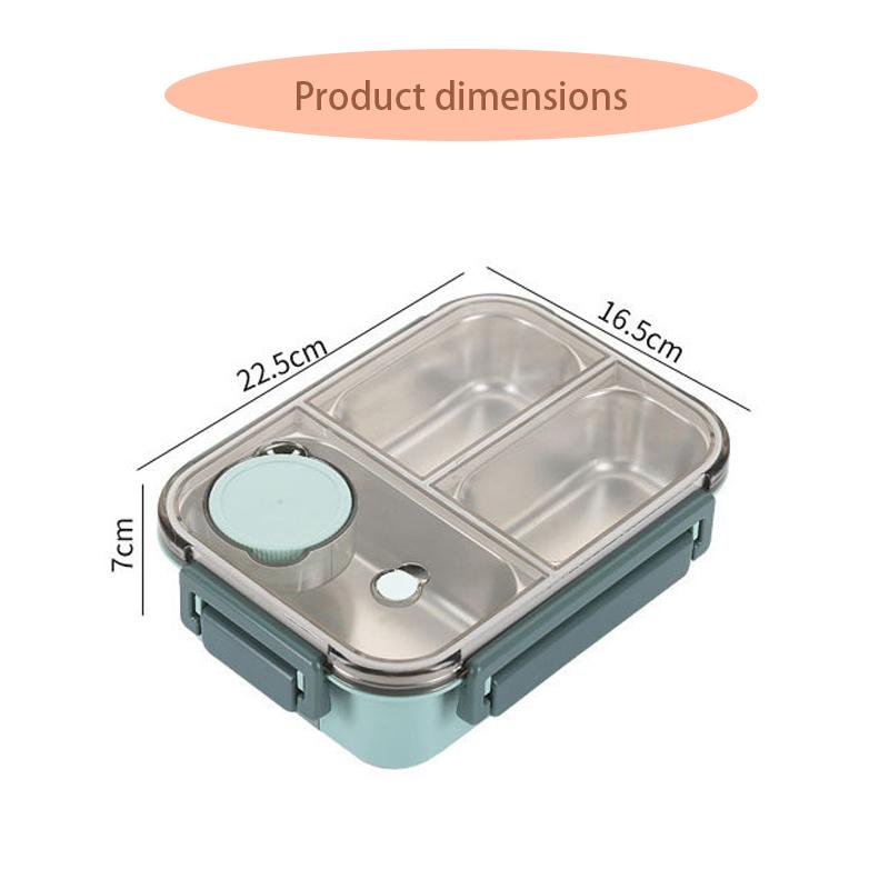 Lunch Box, Stainless Steel Bento Box Adult Lunch, Portable, Leak-Proof Stackable Cutlery Set, for Everyday Travel (2 or 3-Grid)