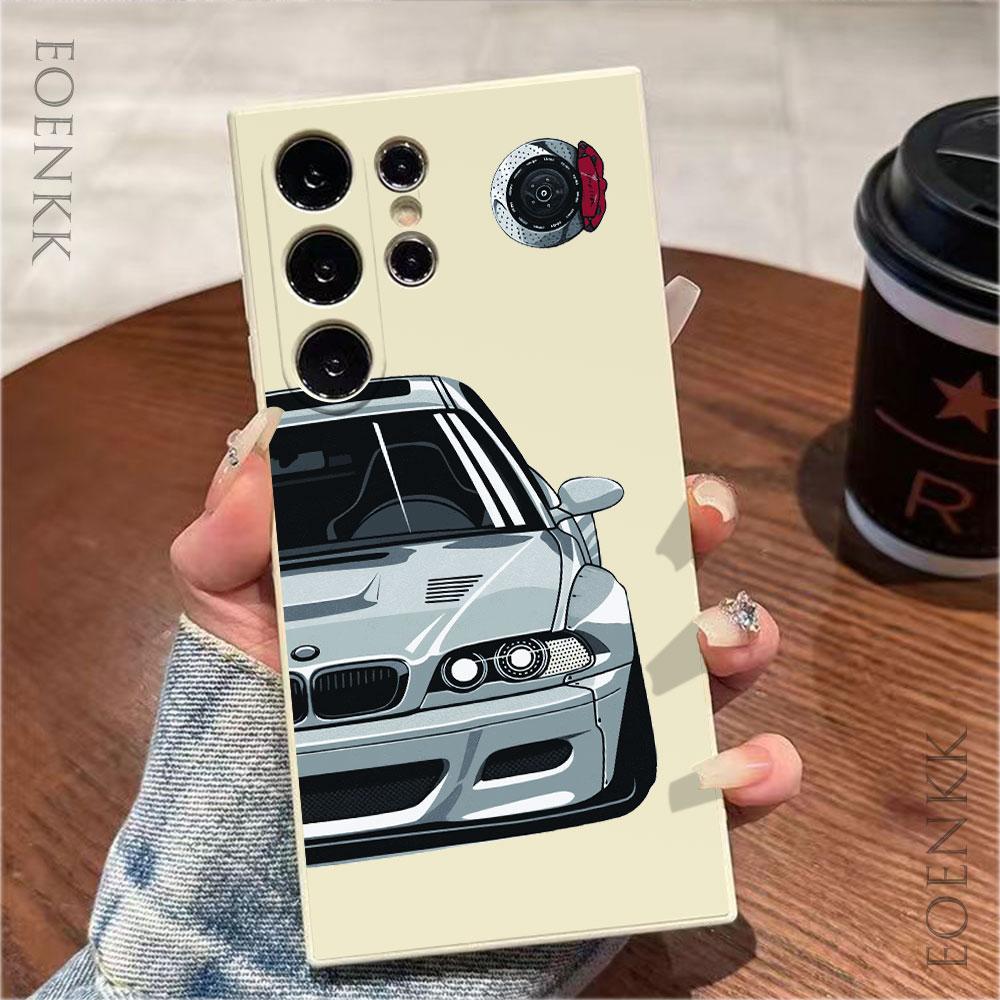 Custodia per Telefono con Modello di Auto per Samsung Galaxy S24 S23 S22 S21 S20 Ultra Plus FE A32 A33 34 A52 A53 A54 A71 A72 A73 5G Cover