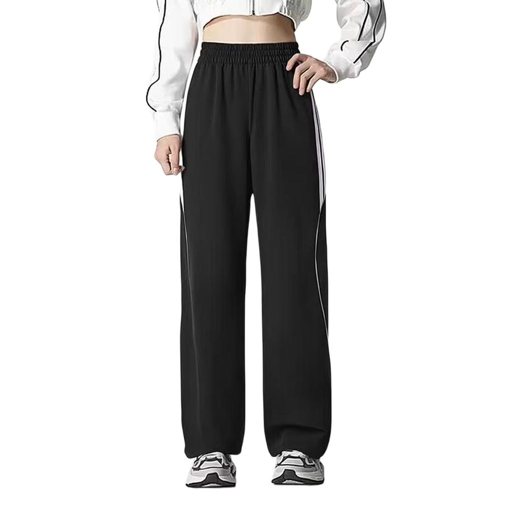 adidas Three Stripe Loose Fit Straight Leg Casual Pants Women Bottoms KB5673