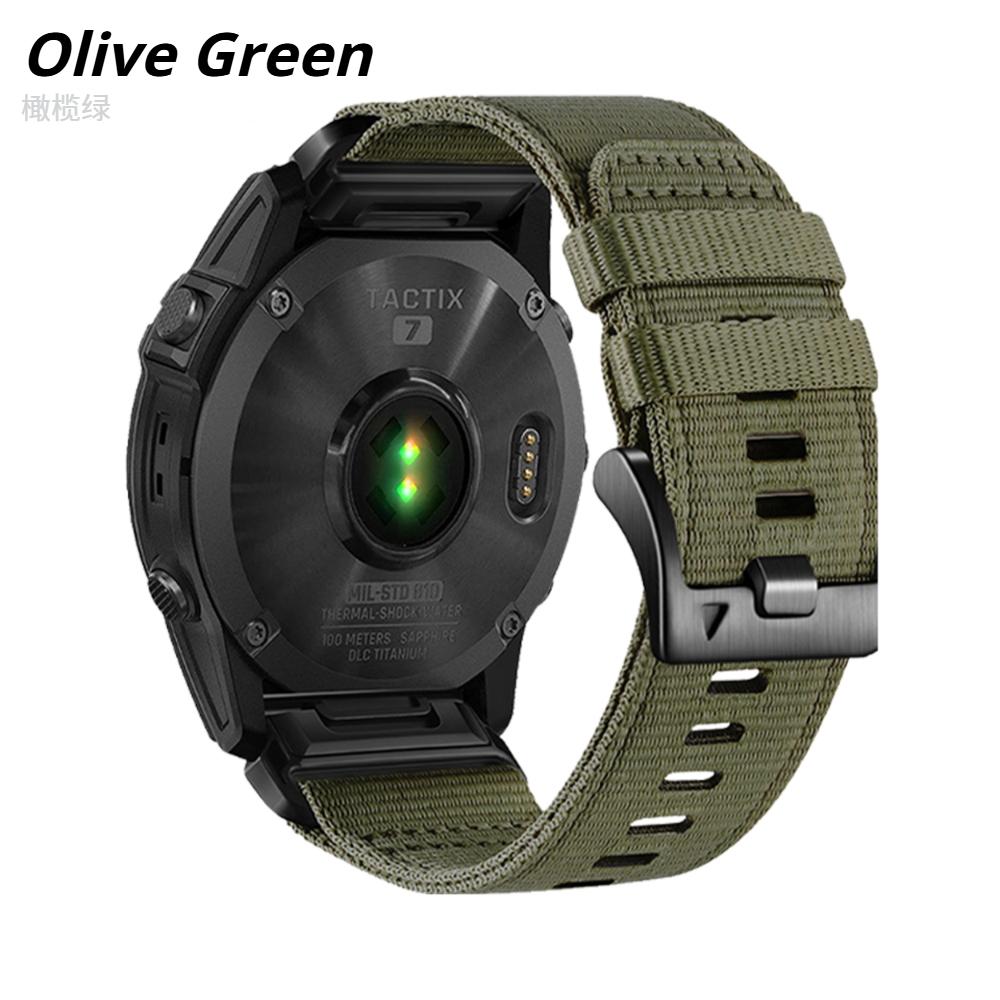 22mm/26mm QuickFit Nylon Strap for Garmin Fenix 8 Pro 8 7X 7 Pro/Tactix 8/Instinct 3 2X/Forerunner 970 965 955/Descent G2/Enduro 3