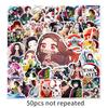 Demon Slayer Anime Sticker Pack: 50 Waterproof DIY Cartoon Stickers for Skateboards & Suitcases