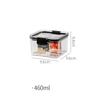 Transparent Food Storage Containers 460/700/1300ML Kitchen Airtight Plastic Storage Boxes Stackable Cans forKitchen Organization