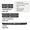 For Abarth Car Door Sill Scuff Plate Decor Carbon Fiber Stickers FIAT 500 Doblo Tipo FR Panda Argo Freemont Bravo Punto