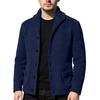 Herre Cardigan Casual Sjal Langermet Ensfarget Knappelukking Jakke
