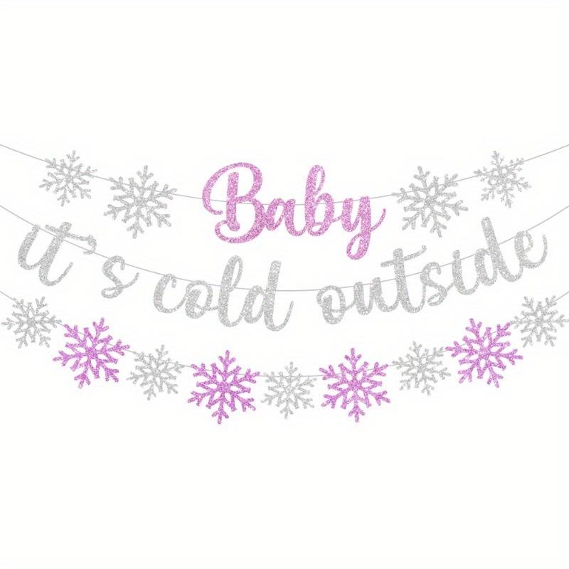 Christmas Snow Theme Snow Pull Flag Birthday Wedding Party Decoration Pull Flag