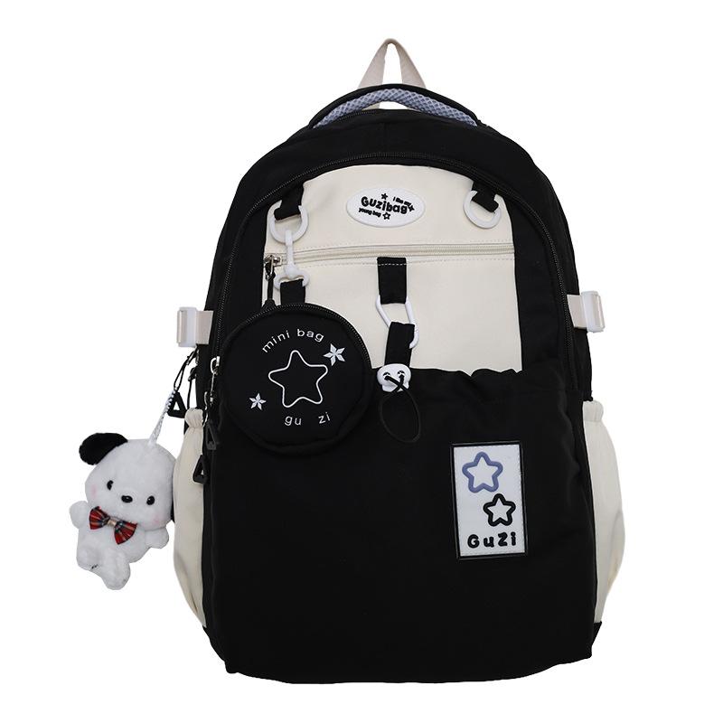 Dámský batoh Color Block pro studenty střední školy Schoolbag Star Velkokapacitní batoh