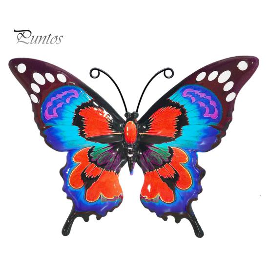 Metal Butterfly Wall Art Decor for Garden Yard Patio, Large Iron Whimsical Hanging Sculpture, Outdoor Fence Farmhouse Backyard Accents