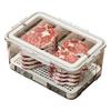 Food Storage Box Snack Box Container with Lid Large Capacity BPA Free Transparent Design Easy to Clean Divided Serving Tray