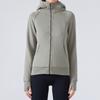 Sportswear sweater jacket autumn and winter new jacket zipper hooded fleece long-sleeved running yoga clothes top versatile