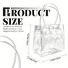 25 Stück transparente Geschenktasche 5,9x 6,3x 2,8 Zoll wiederverwendbare PVC-Geschenkverpackungs-Tragetasche geeignet für Hochzeit Geburtstagsgeschenk Party