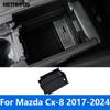 For Mazda Cx-8 Cx8 2017-   2024 Center Console Armrest Storage Box Tray Pallet Organizer Holder Container Locker