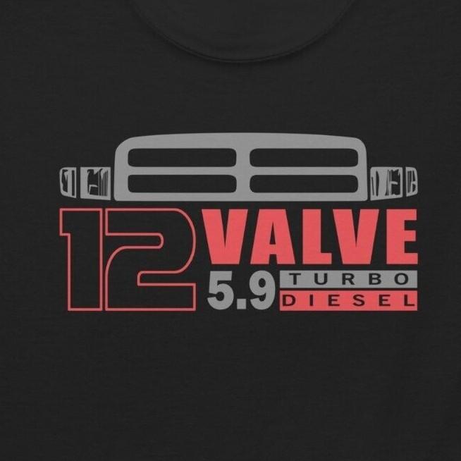 12v 5.9 Diesel Truck T-Shirt, Mens Second Gen Truck Grille Tee Unisex T-Shirt XXL