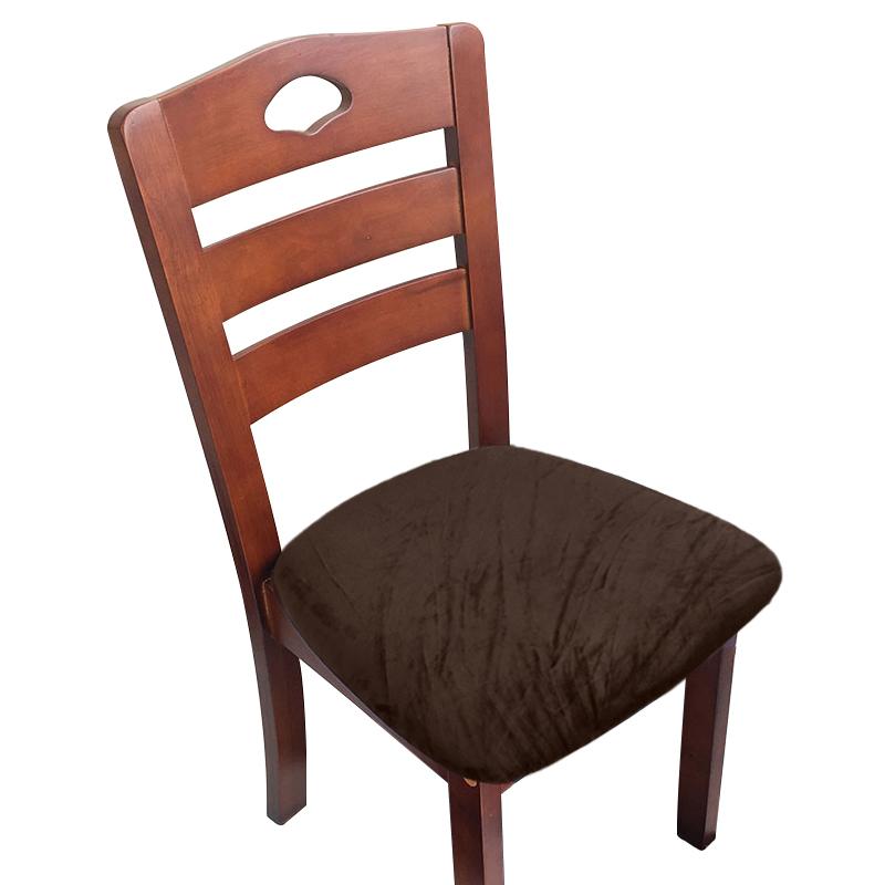 Velvet Fabric Soft Seat Cushion Covers Stretch Washable Spandex Dining Chair Cover Slipcovers For Home Hotel Banquet Living Room