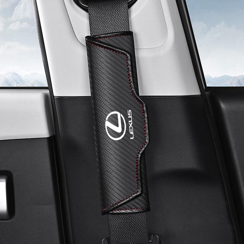 Leather Car Seat Belt Protection Shoulder Pad Cover Cushion For Lexus IS250 Ct200h LS430 LX570 NX300h IS300h RX330 ES300h UX250h