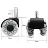 PU Office Chair Caster wheel 2 inch Mute Wheel Safe Chair Wheels