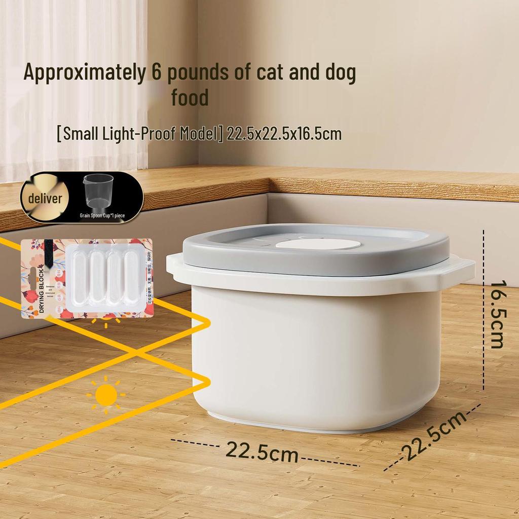 Sealed Moisture-Proof Pet Food Storage Bin - Large Capacity Vacuum Container for Cat & Dog Supplies