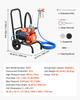 Diaphragm Airless Paint Sprayer, 900 W Efficient Cart Airless Paint Sprayer, 2200 Psi High Pressure, with Extension Pole, Cleaning Needle and Brush,