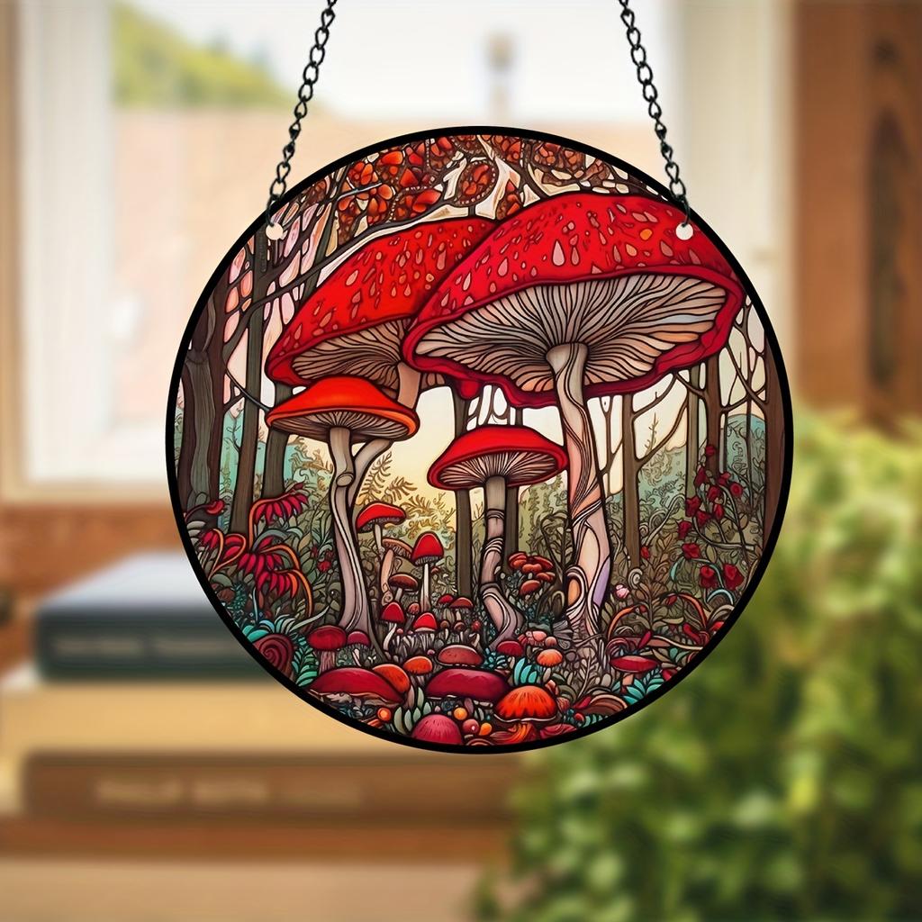 Christmas Vintage Truck Lighthouse Suncatcher Window Decor Wreath Sign Scene, Novelty Home Decor, Perfect Durable for Bedroom