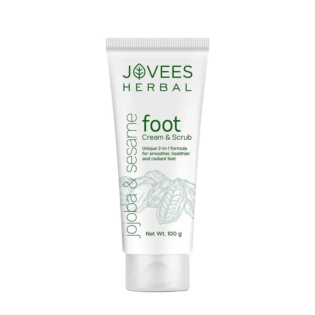 Jovees Herbal Foot Care Cream & Scrub For Rough, Dry and Cracked Heel 100g