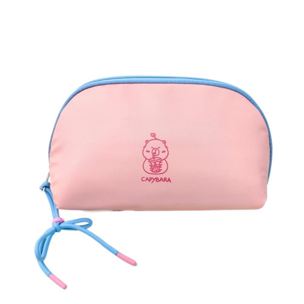 Color Blocking Cute Cosmetic Bag Large Capacity Travel Makeup Storage Bag  Shopping