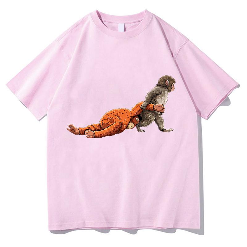 High Quality Cotton Vintage Punch Monkey T Shirts Women Unisex Fashion Casual Aesthetic Harajuku TShirt Short Sleeve Streetwear