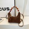 New Super Popular Niche Leopard Print Shoulder Bag for Women  High Quality Versatile Pearl Chain Crossbody Bags for Women