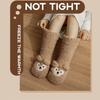 Warm Thickened Thermal Socks Soft Coral Fleece Snow Socks Cartoon Anti Slip Foot Warmer Christmas Gift