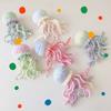 Finished Jellysish Handmade Crochet Little Octopus Car Pendant Cute Octopus Keychain for Bag Childrens' Day Birthday Gift Set