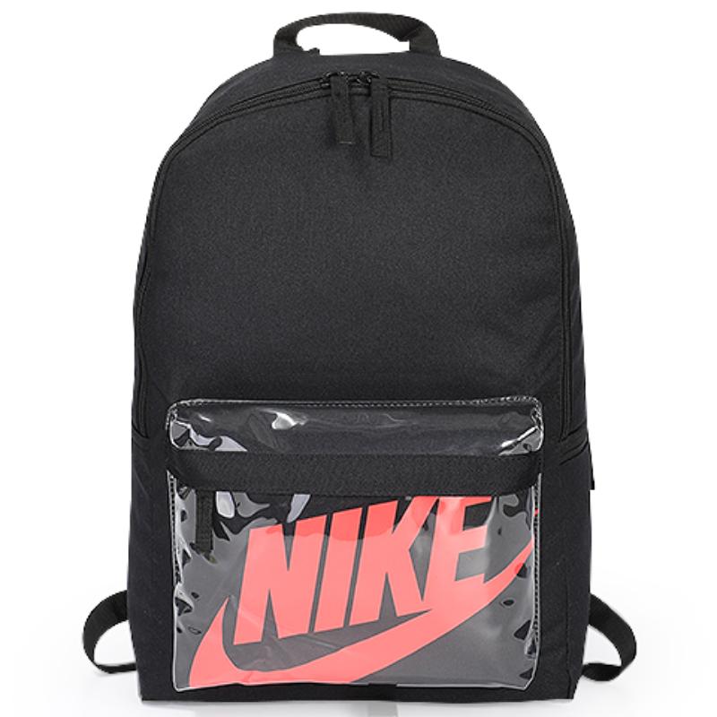 Nike PVC Backpack Regular Unisex Black Red Casual DM0433-010