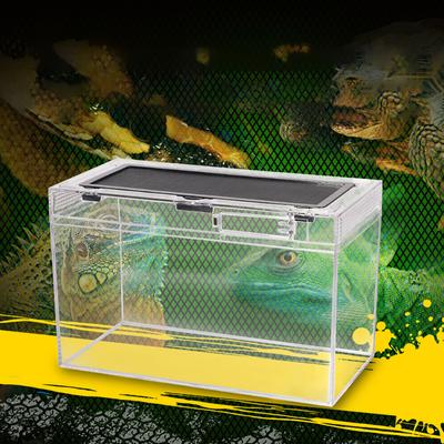Plazi Obojživelníci Krmítko Akrylátový chovný box Stanoviště pro zvířata Klec Větrací otvory Průhledný skákací výběh pro plazy