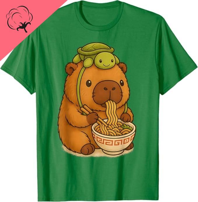 I Love Capybaras mens Casual Short Sleeved Round Neck Tshirt for Spring and Summer Clothing Top Y2k Clothes 100 Cotton Goth
