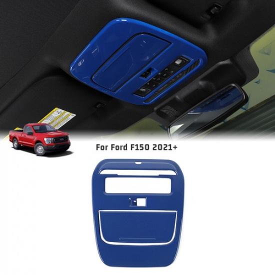 Blue Front Reading Light Lamp Panel Trim Cover For Ford F-150 + Accessories