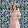 Background Wall Artificial Rose Flower Wall Multicolor Hydrangea Flower Panel  Gift