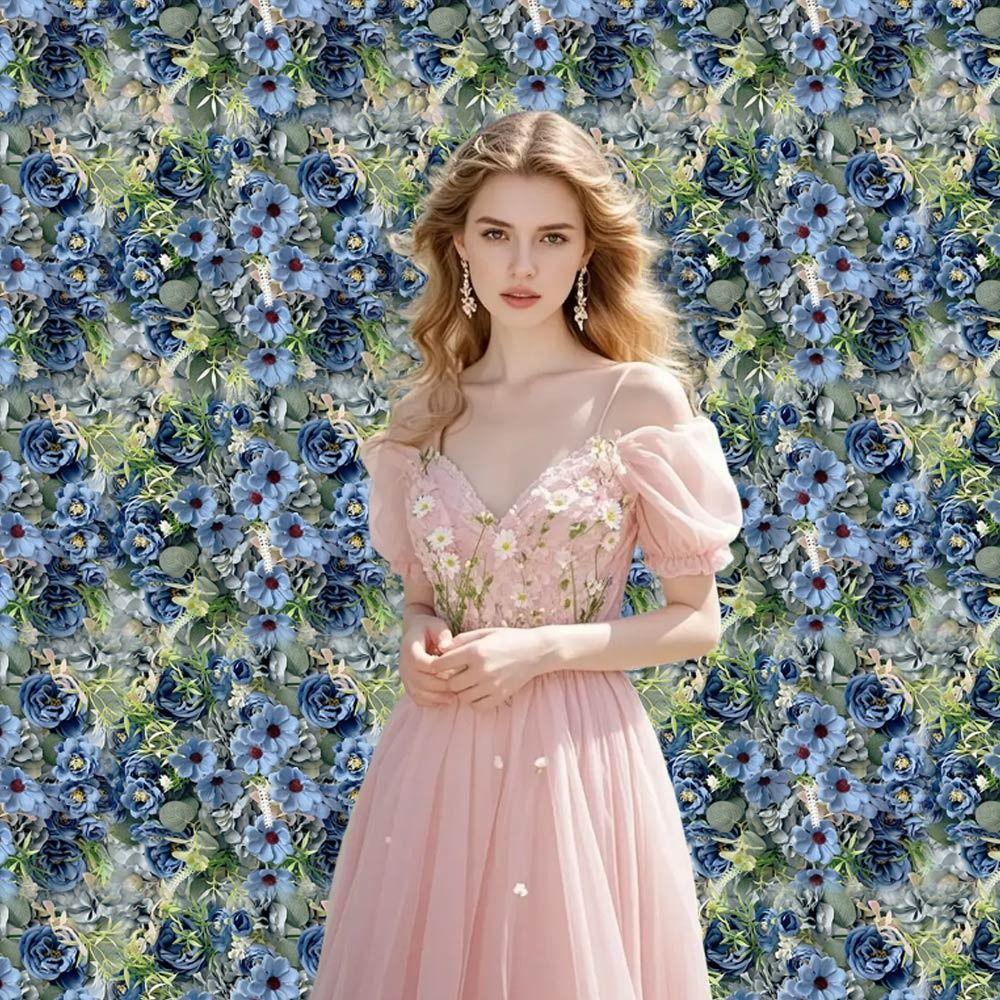 Background Wall Artificial Rose Flower Wall Multicolor Hydrangea Flower Panel Gift