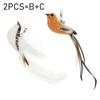 2PCS Fake Bird Accessories oF Funny Cat Stick Feather Cat Toy Cat Teaser Stick DIY Pet Toy