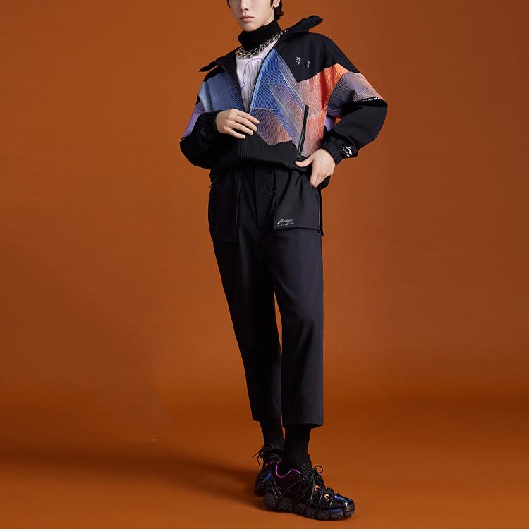 Li Ning Basketball Series Loose Fit Casual Long Pants Men Bottoms Black AKXR057-2