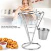 Iron French Fry Cone Holder Sliver Fries Baskets Practical Fries Display Stand  Buffet Party